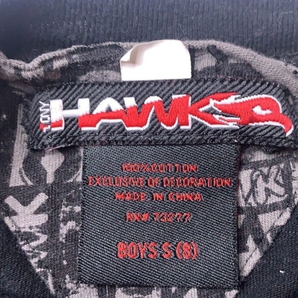 Tony Hawk Layer long sleeve graphic patch T-shirt boys small tee - Picture 3 of 4